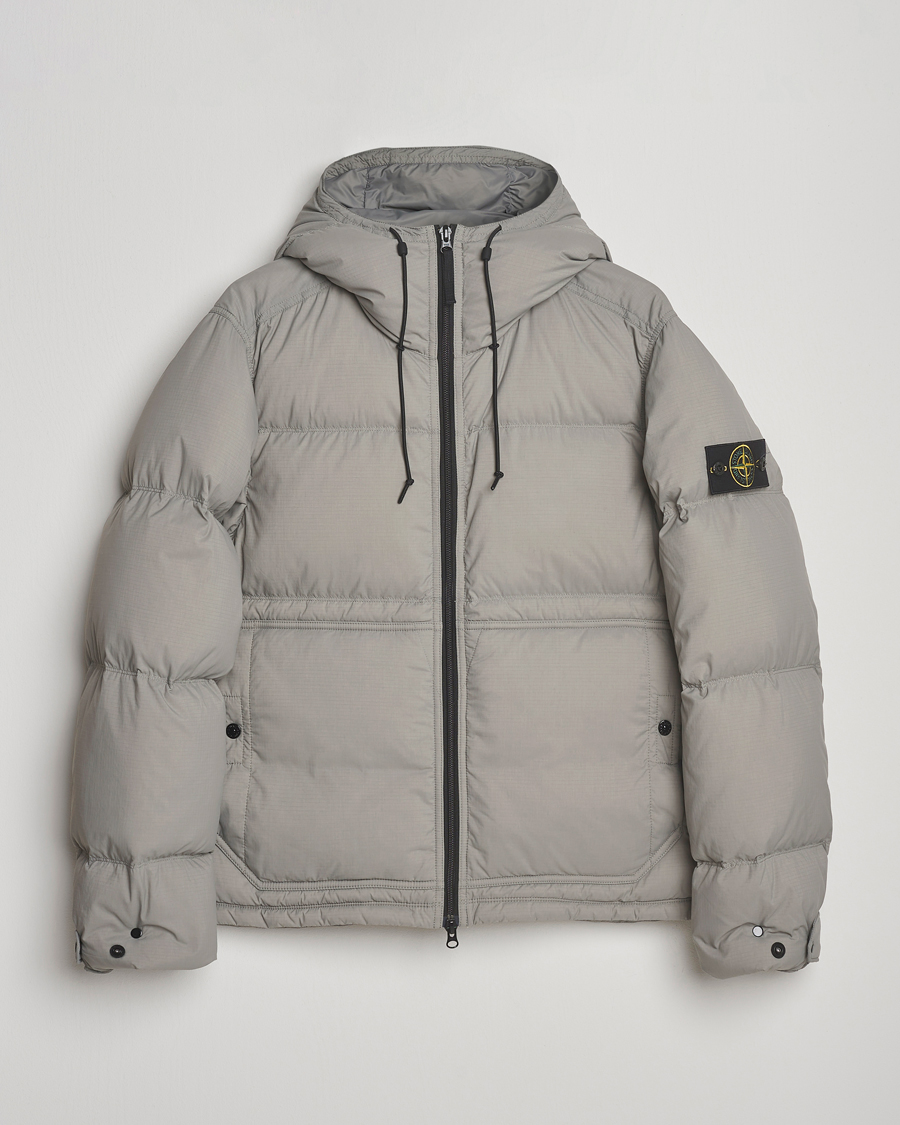 Stone Island Ripstop Cordura Padded Down Parka Cement at