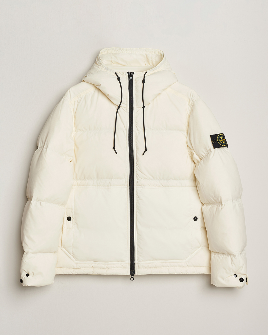 Stone Island Ripstop Cordura Padded Down Parka Ivory at CareOfCarl.com