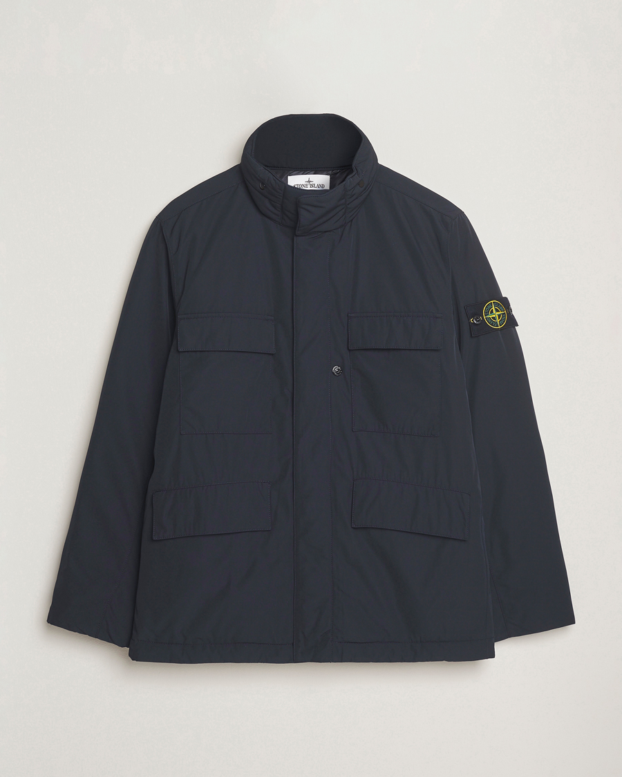 Stone Island Micro Twill Padded Field Jacket Black at CareOfCarl.com