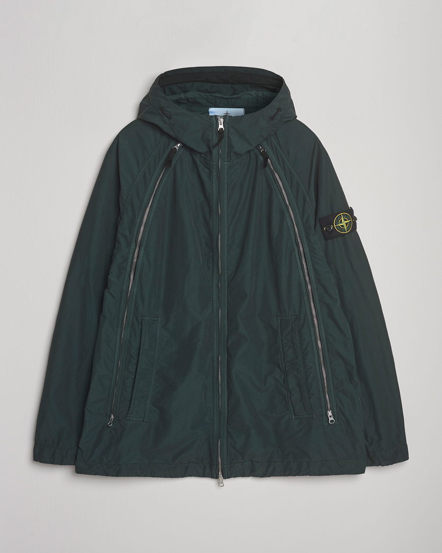 Stone Island David-Light TC Hooded Jacket Green at CareOfCarl.com