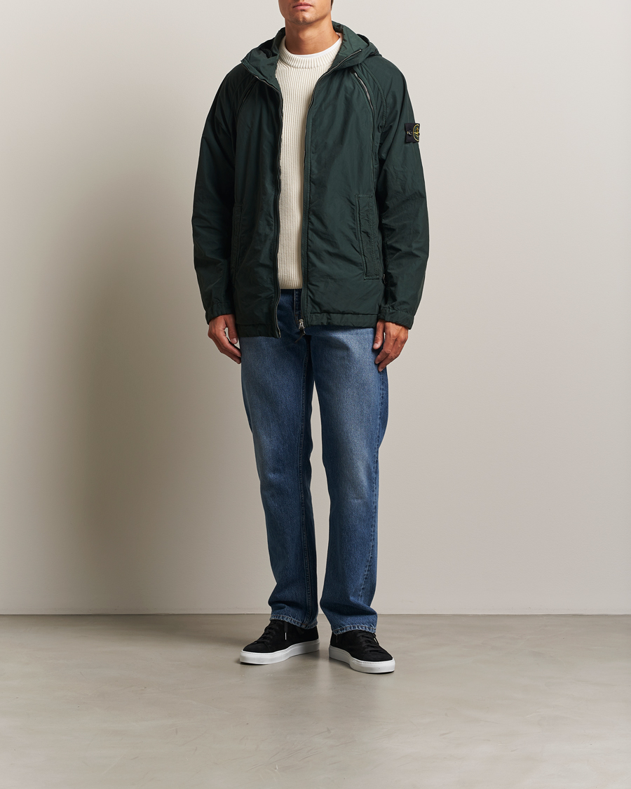 Stone Island David-Light TC Hooded Jacket Green at CareOfCarl.com