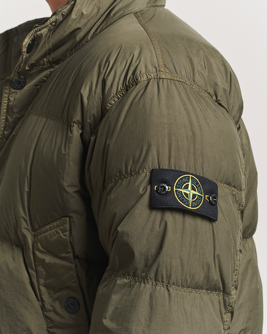 Men | Coats & Jackets | Stone Island | Crinkle Reps Down Jacket Military Green