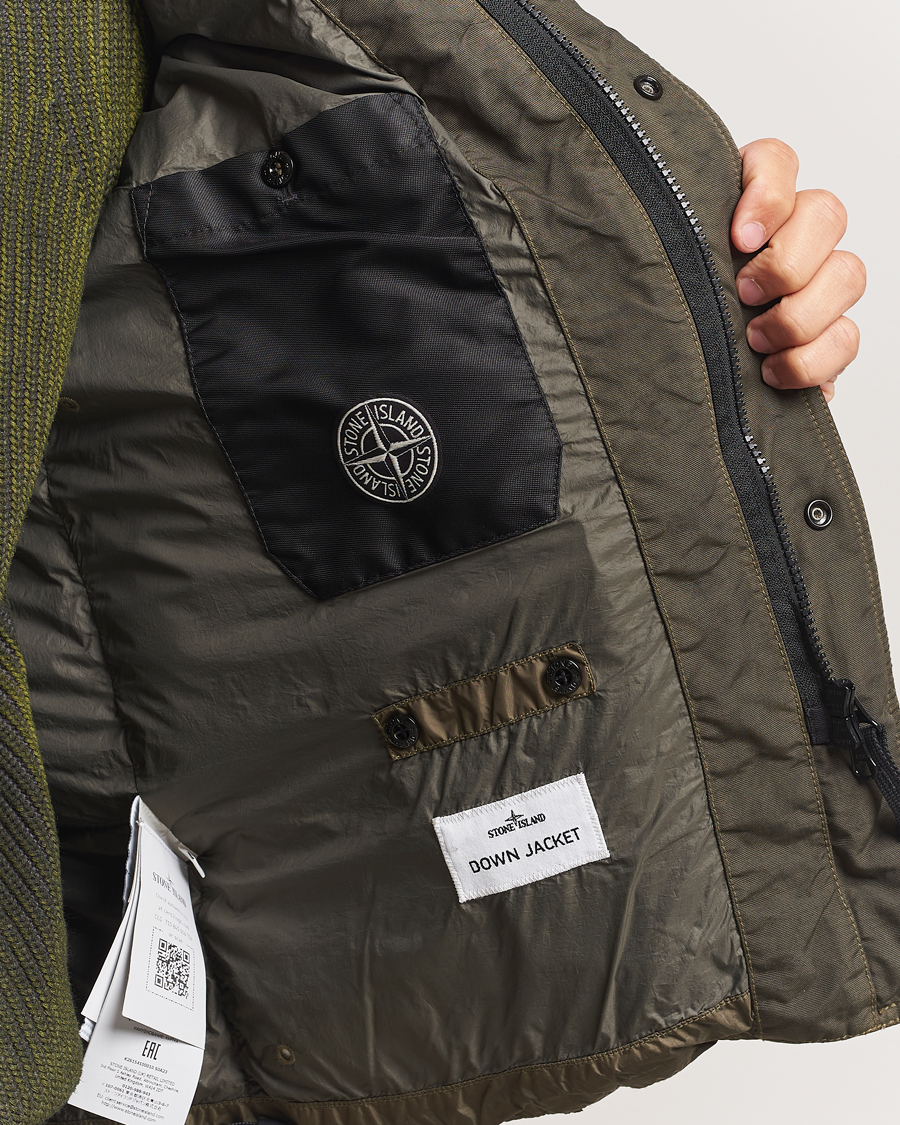 Men | Coats & Jackets | Stone Island | Crinkle Reps Down Jacket Military Green