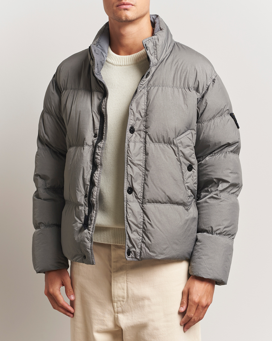 Men | Coats & Jackets | Stone Island | Crinkle Reps Down Jacket Cement
