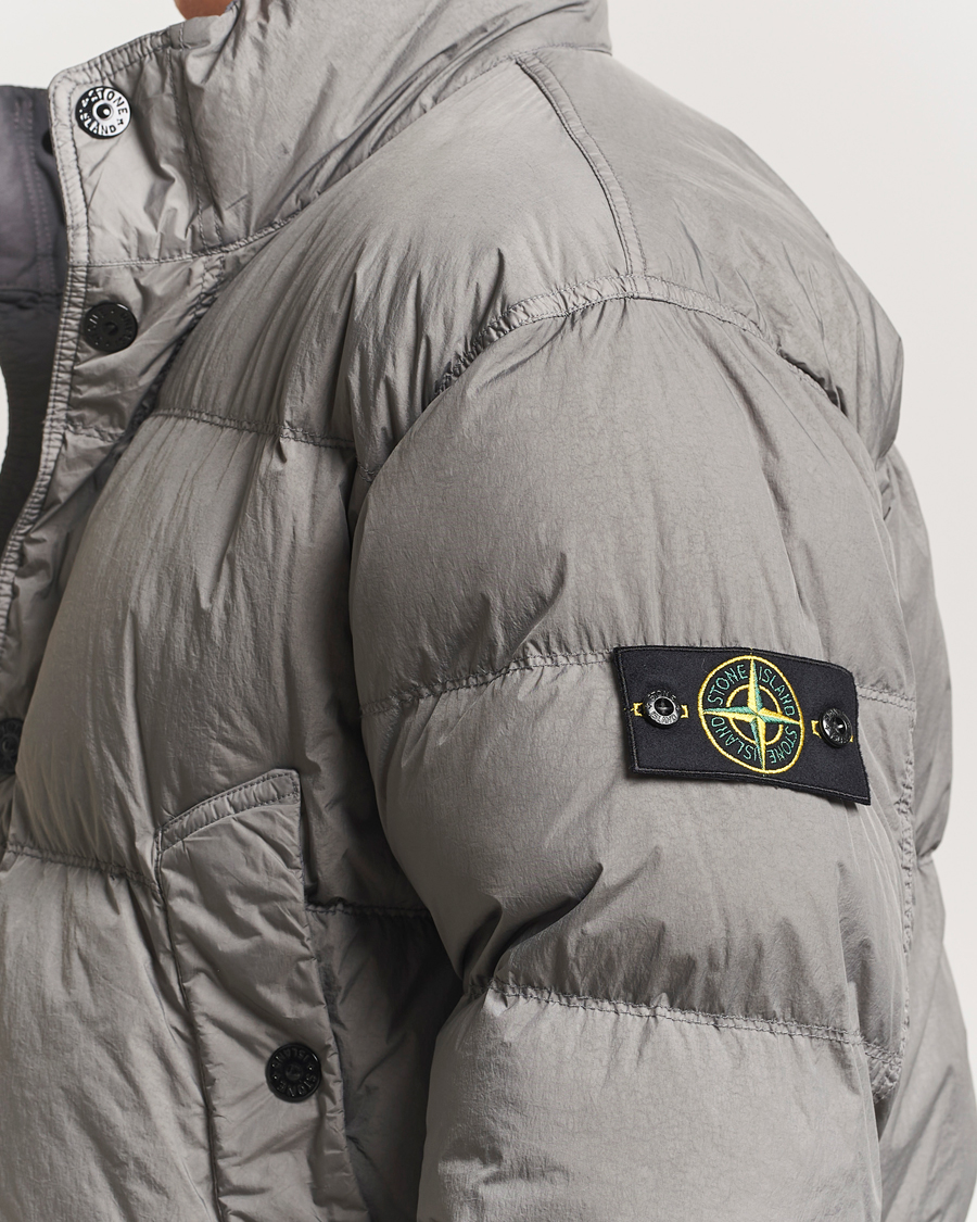 Men | Coats & Jackets | Stone Island | Crinkle Reps Down Jacket Cement