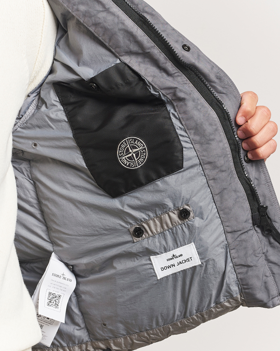 Men | Coats & Jackets | Stone Island | Crinkle Reps Down Jacket Cement