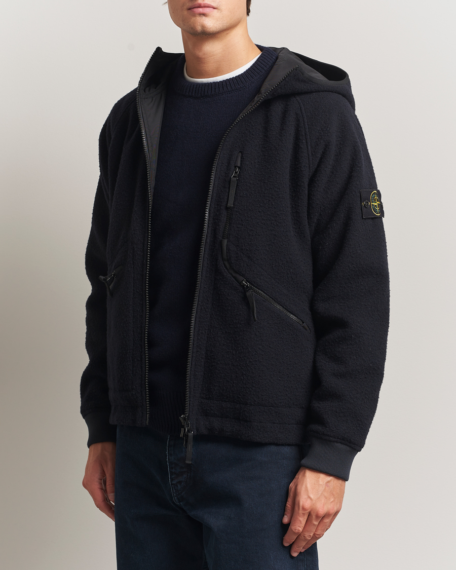 Stone Island Panno Ratinato Wool Jacket Navy at CareOfCarl.com