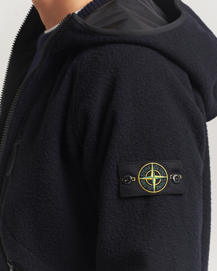 Stone Island Panno Ratinato Wool Jacket Navy at CareOfCarl.com