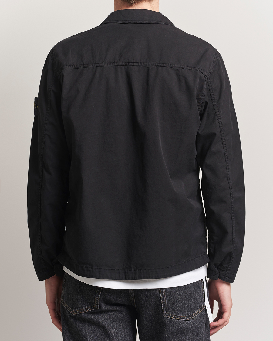 ジャケット・アウター Overshirt supima cotton stone  Stone Island Garment Dyed Supima Cotton Zip Overshirt Black