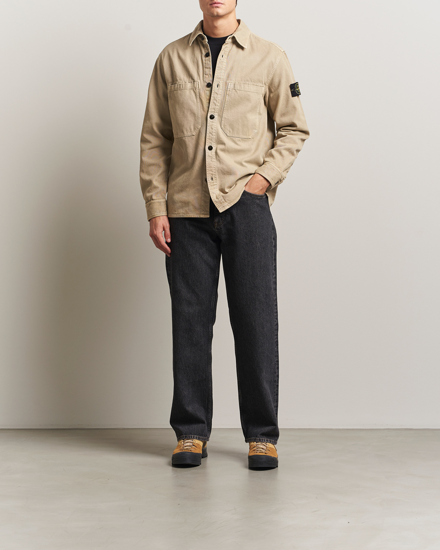 Stone Island Organic Panama Cotton Overshirt Desert at CareOfCarl.com