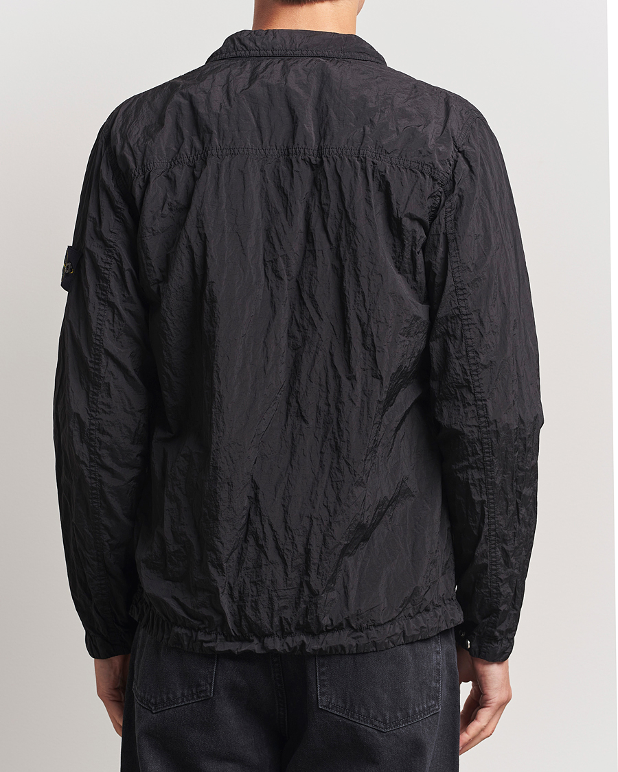 Men | Shirts | Stone Island | Nylon Metal Zip Overshirt Black
