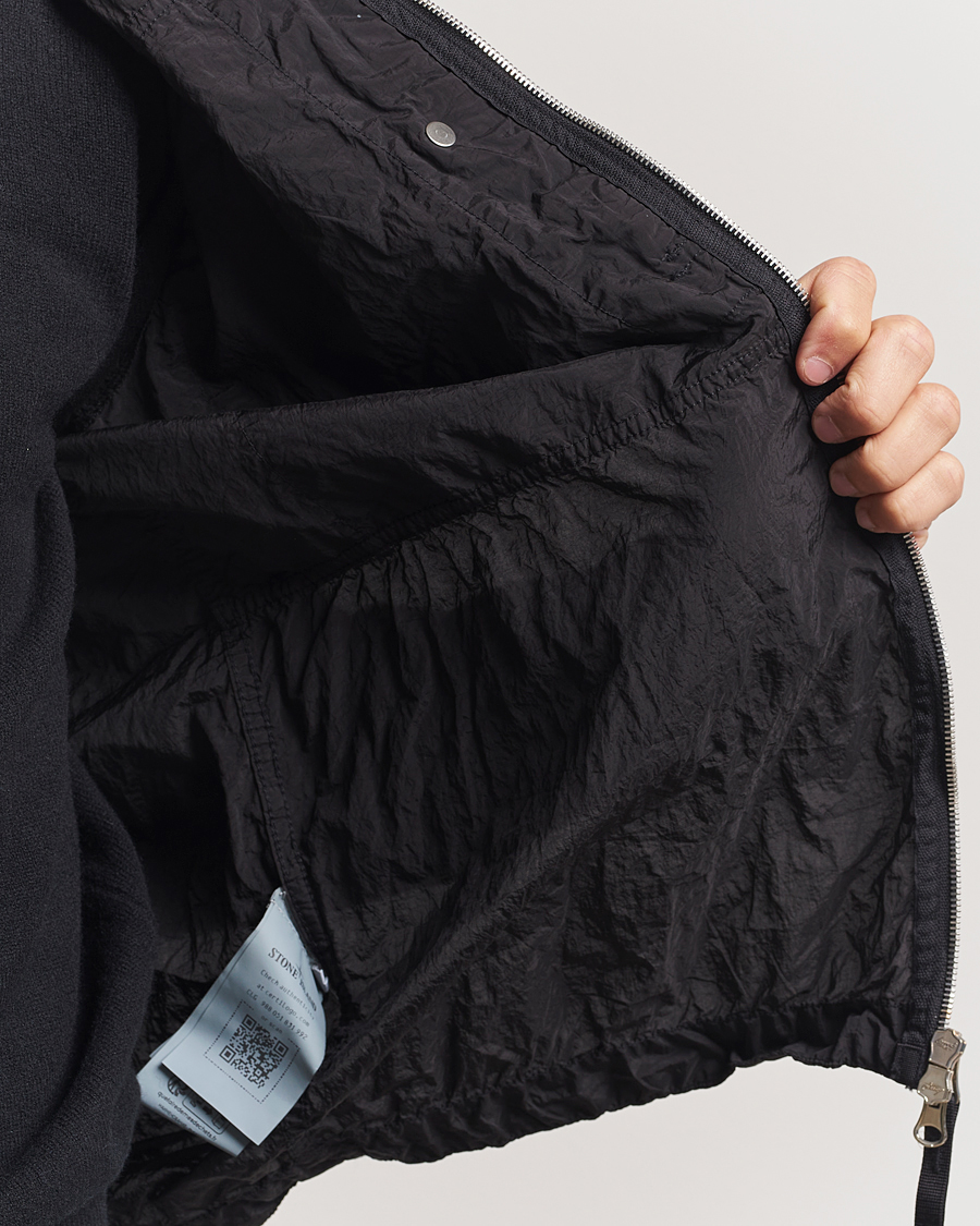 Stone Island Nylon Metal Zip Overshirt Black at CareOfCarl.com