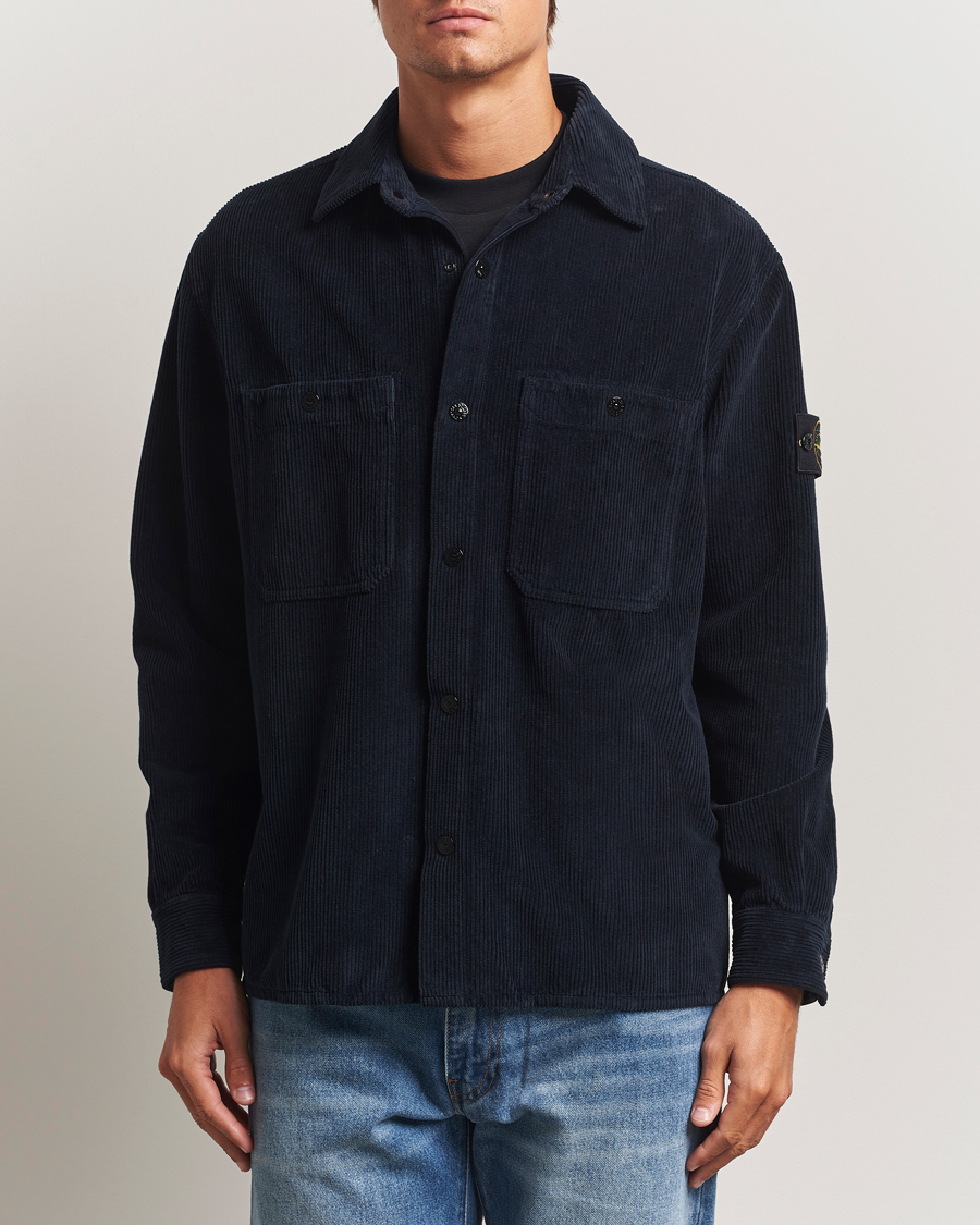 Stone Island Garment Dyed Cotton Zip Overshirt Biscuit at
