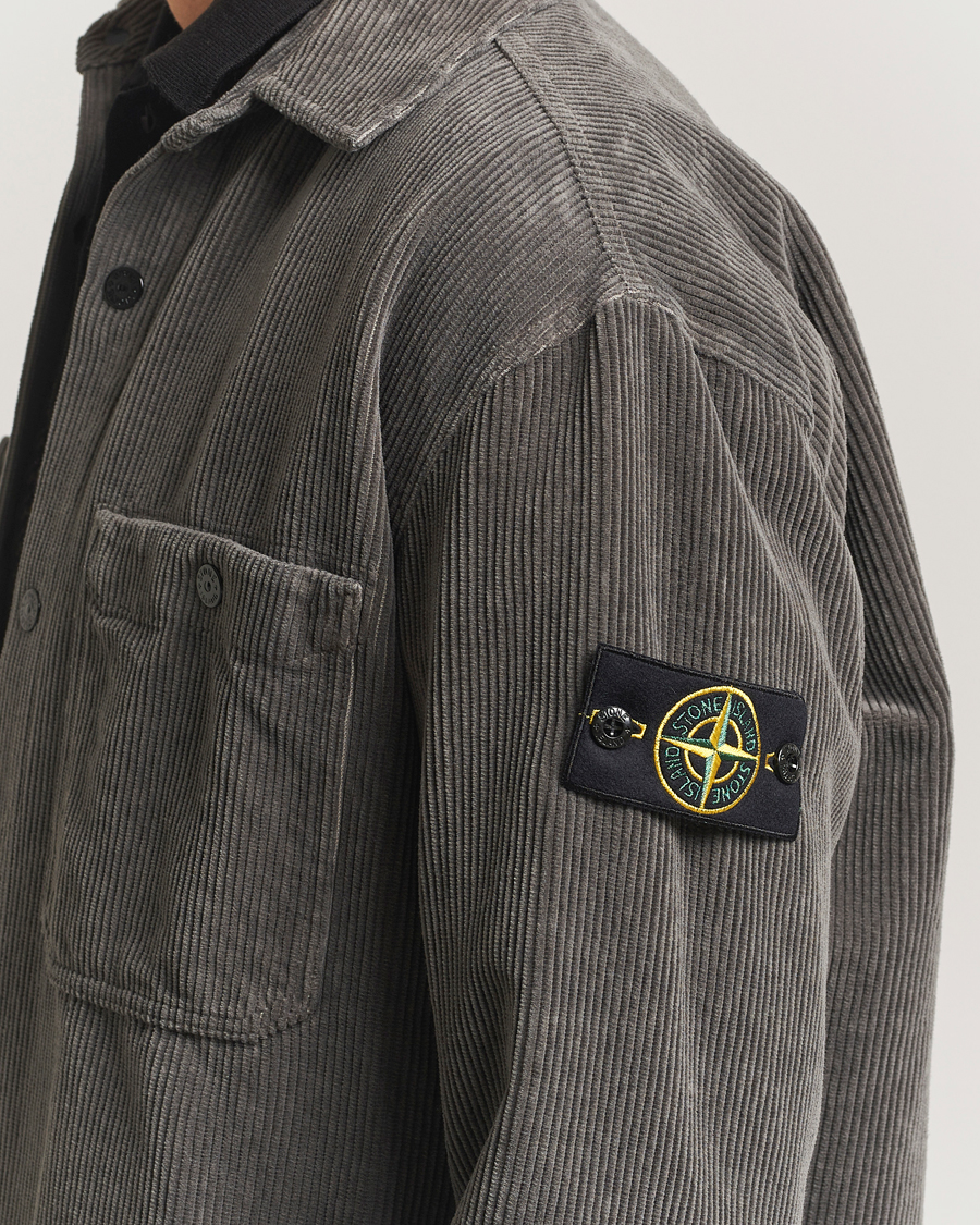Men | Shirts | Stone Island | Organic Cotton Cord Overshirt Grey