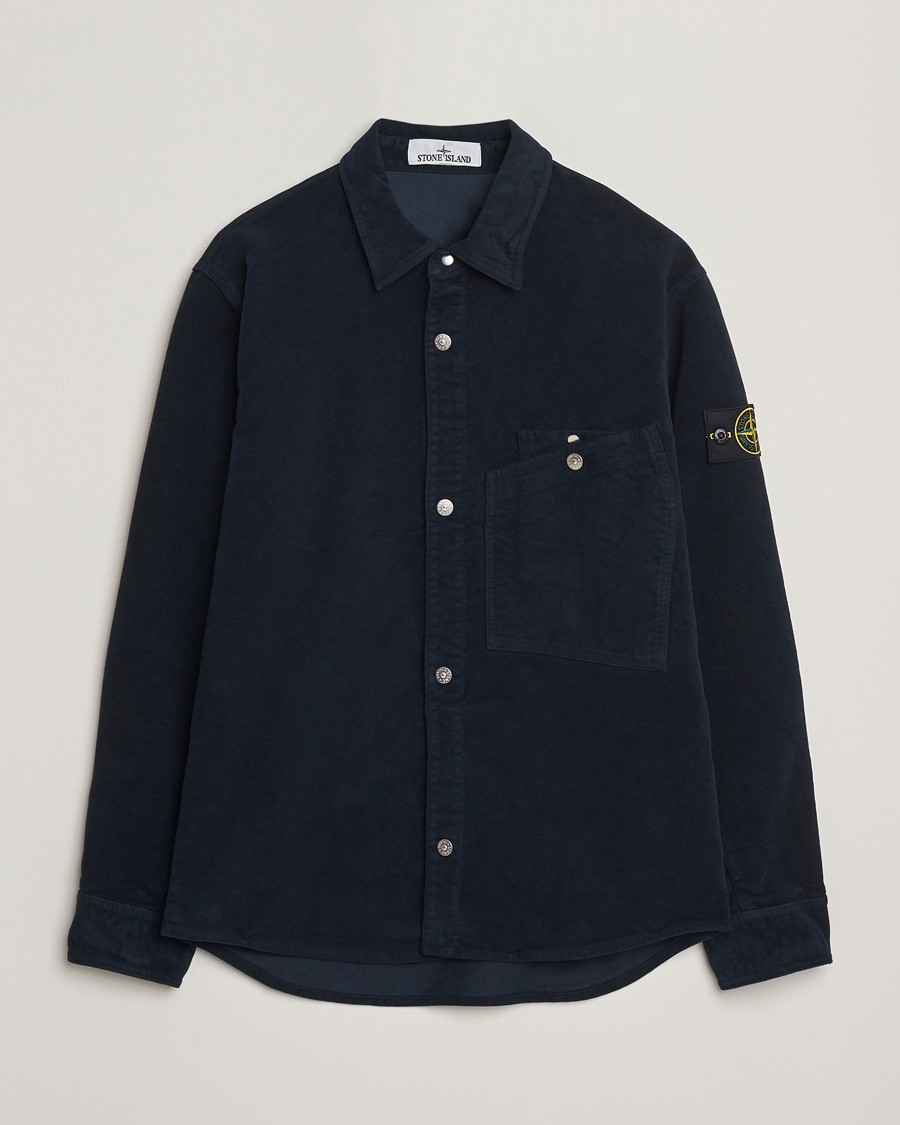 Men | Shirts | Stone Island | Cotton Moleskin Overshirt Navy