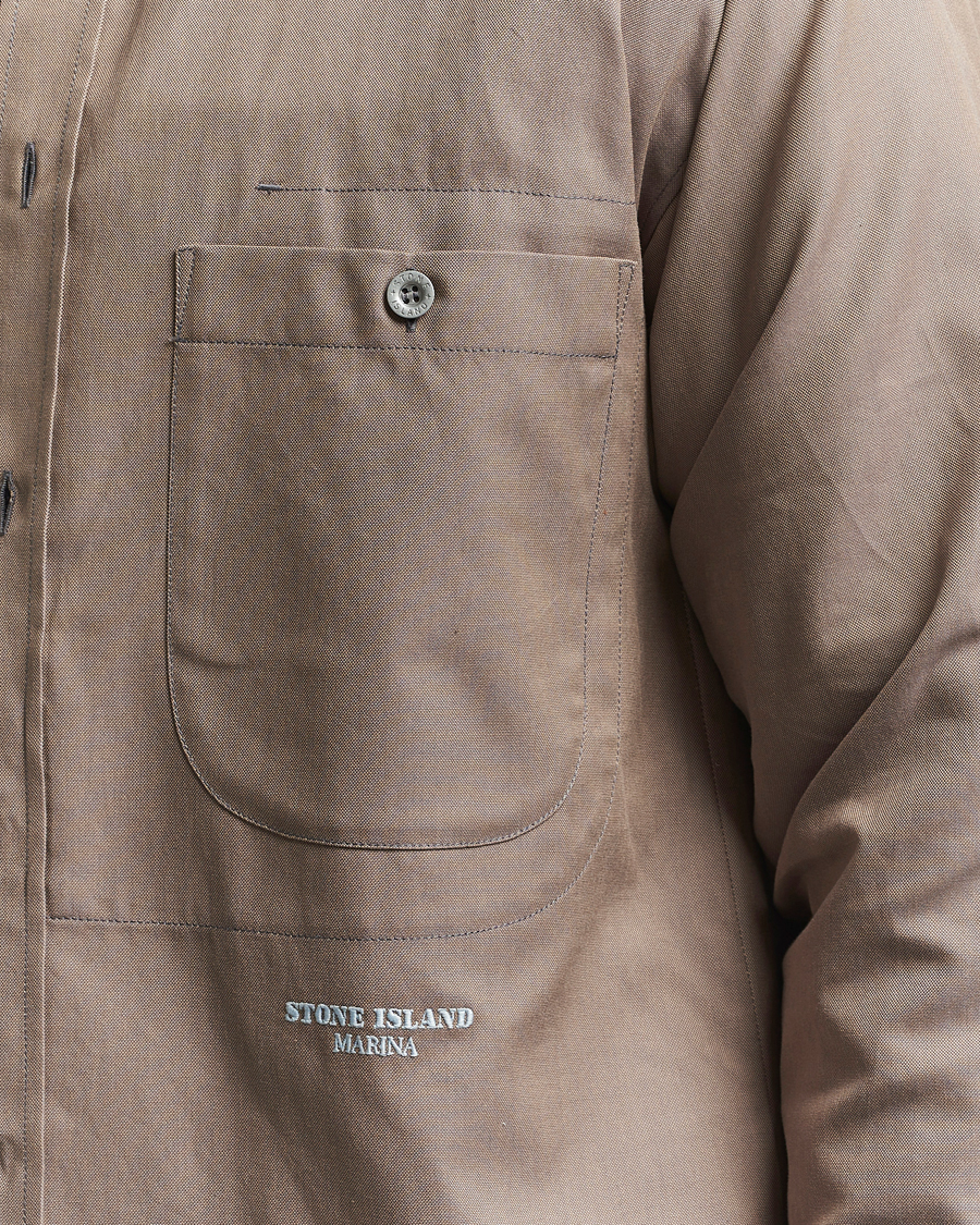 Stone Island Marina Organic Oxford Cotton Shirt Tobacco at