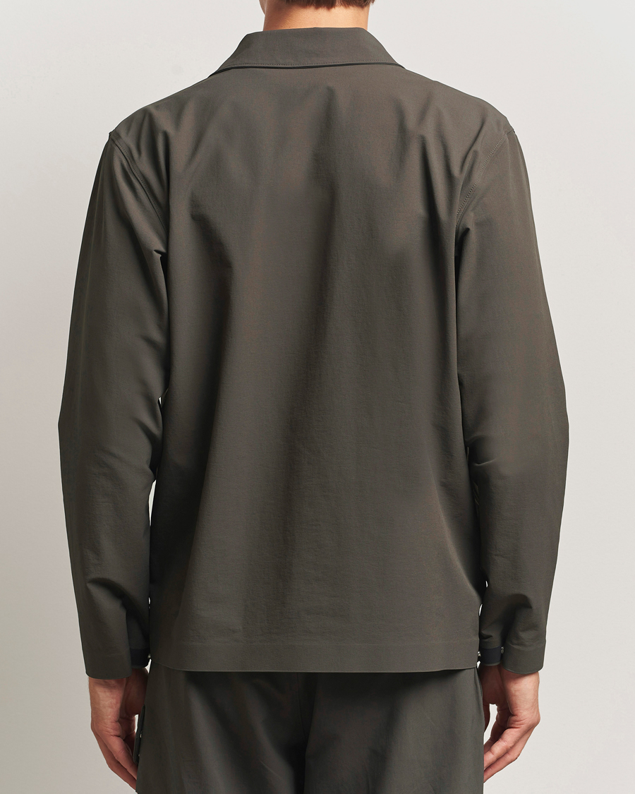 Stone Island Stellina Textured Nylon Stretch Overshirt Lead Grey