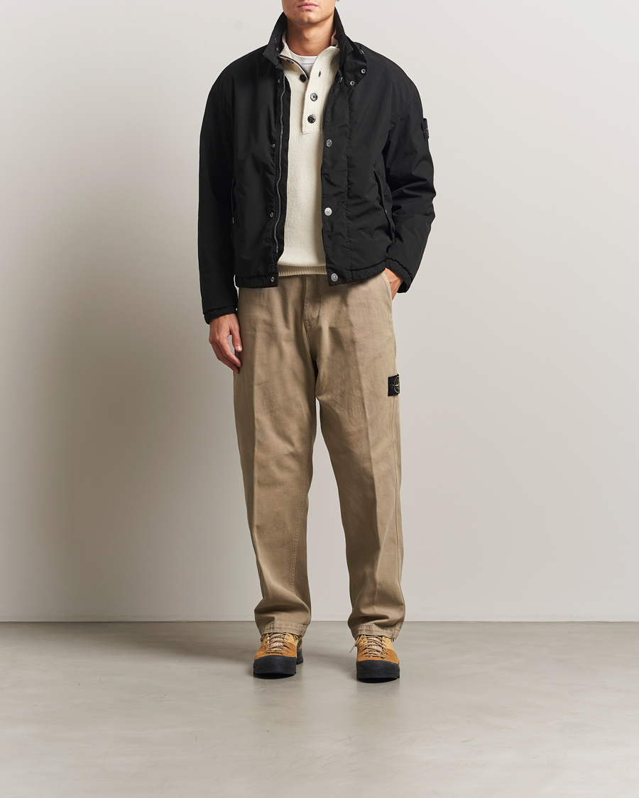 Men | Trousers | Stone Island | Panama Cotton Old Effect Trousers Desert