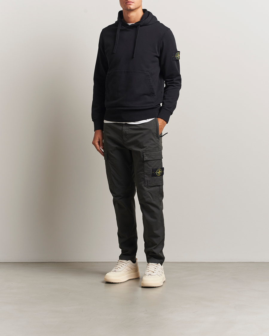 Men | Trousers | Stone Island | Supima Cotton Stretch Cargo Trousers Lead Grey