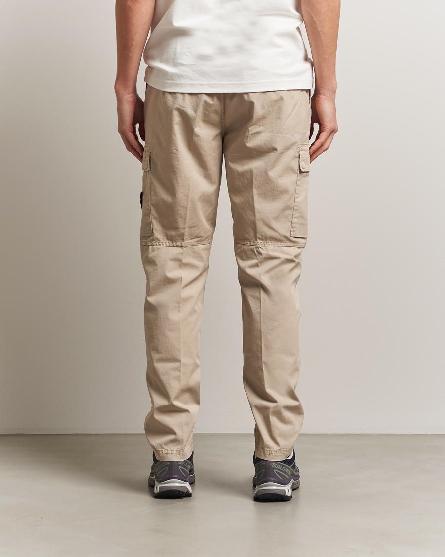 Stone Island Supima Cotton Stretch Cargo Trousers Desert at