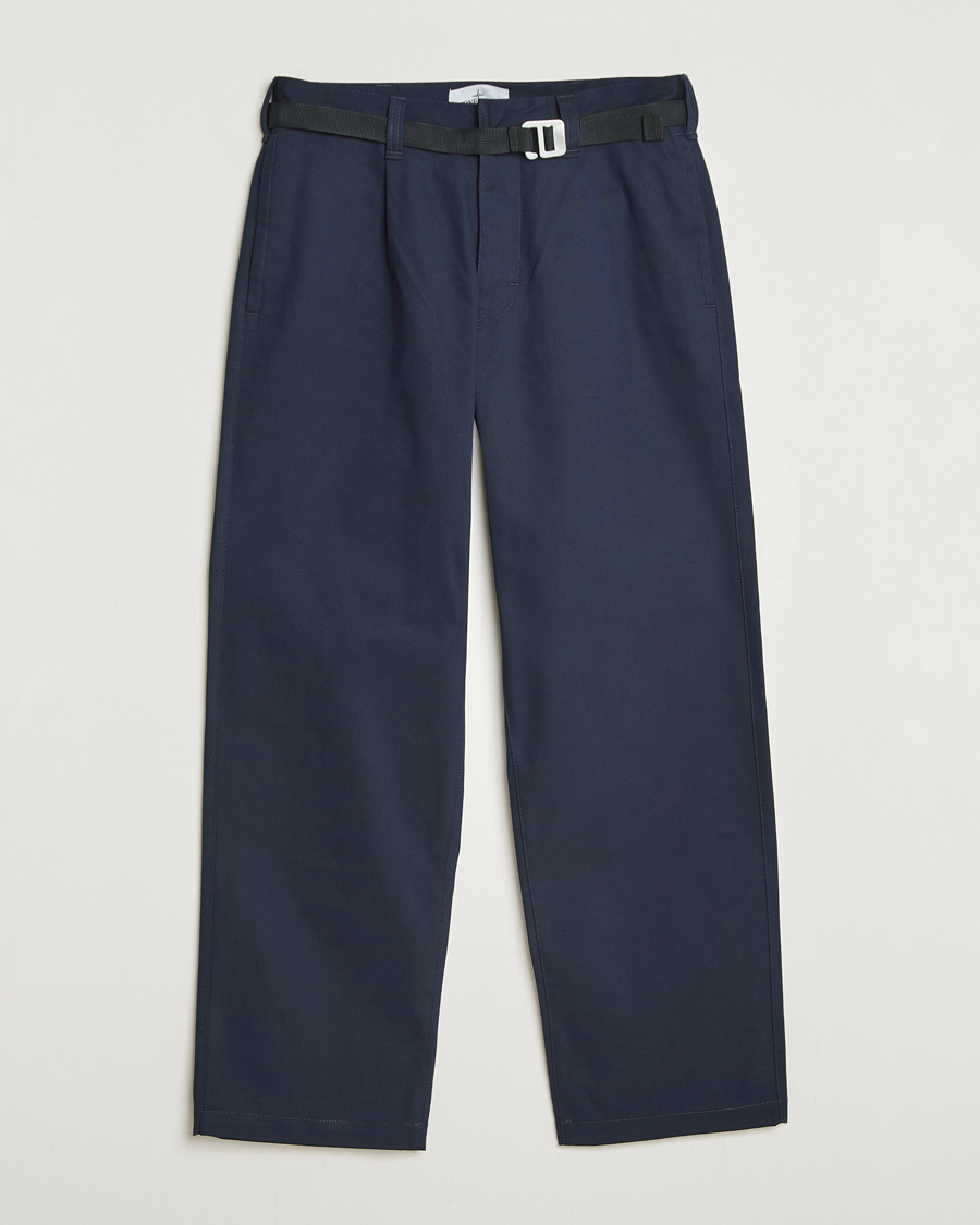 パンツ STONE  80s MARINE TROUSERS NAVY Stone Island Marina Yard Dyed Stretch Gabardine Trousers Navy at