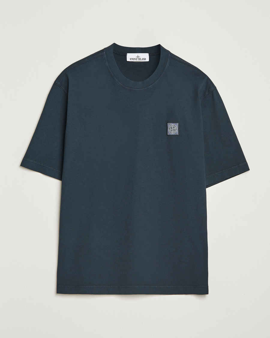 Men | T-Shirts | Stone Island | Combed Organic Cotton T-Shirt Navy