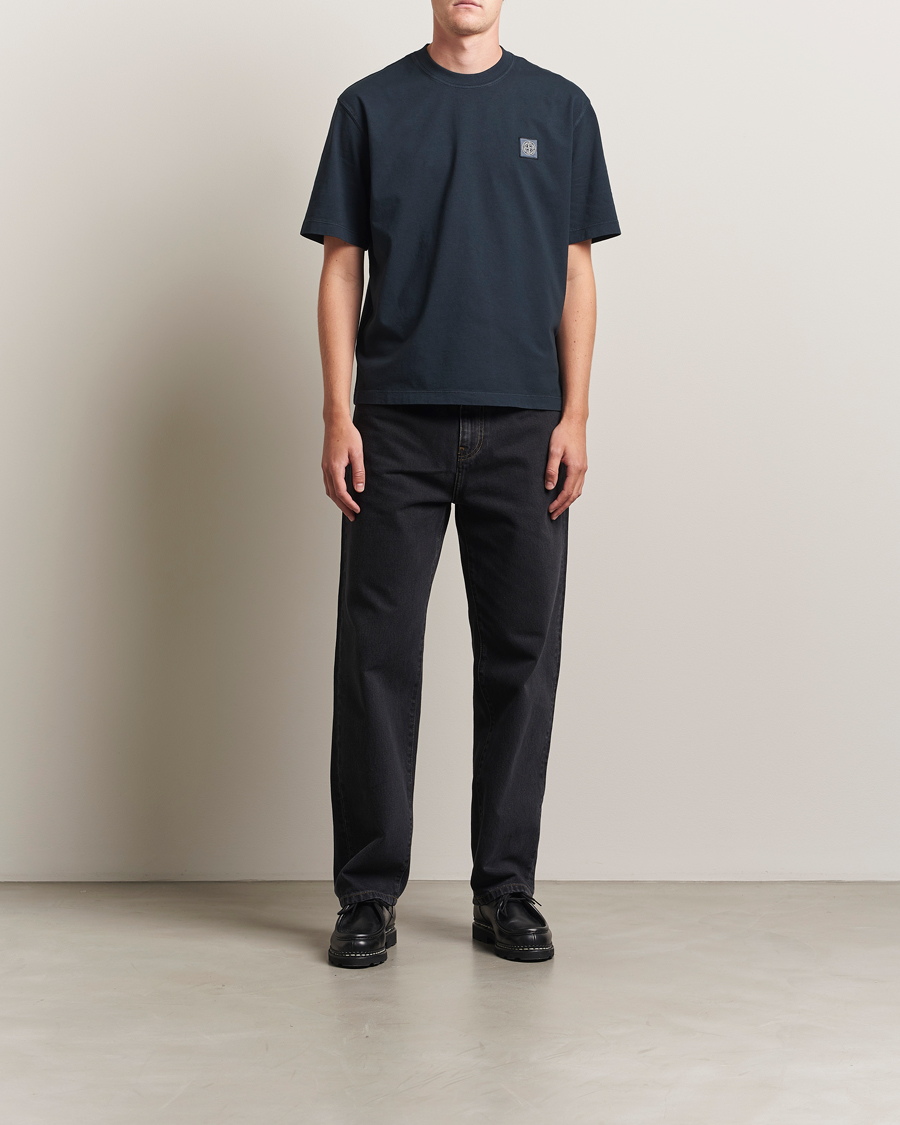 Men | T-Shirts | Stone Island | Combed Organic Cotton T-Shirt Navy