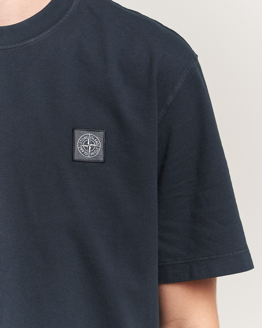 Men | T-Shirts | Stone Island | Combed Organic Cotton T-Shirt Navy