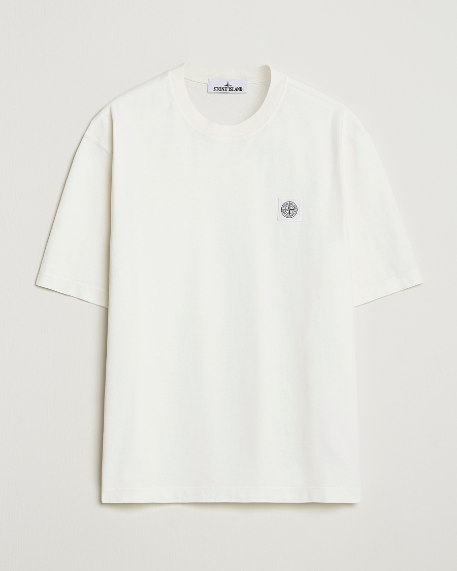 Men | T-Shirts | Stone Island | Combed Organic Cotton T-Shirt Ivory