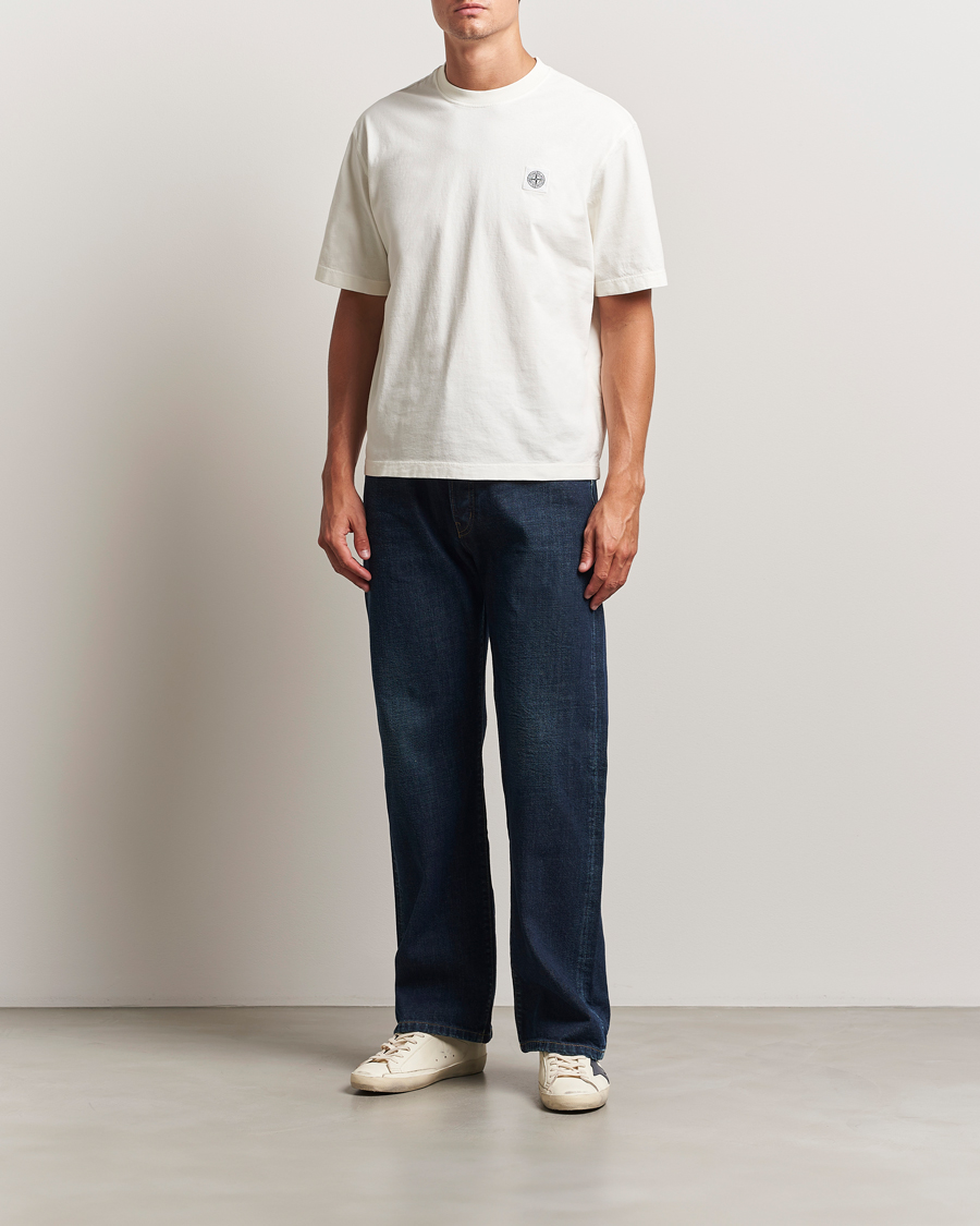 Men | T-Shirts | Stone Island | Combed Organic Cotton T-Shirt Ivory