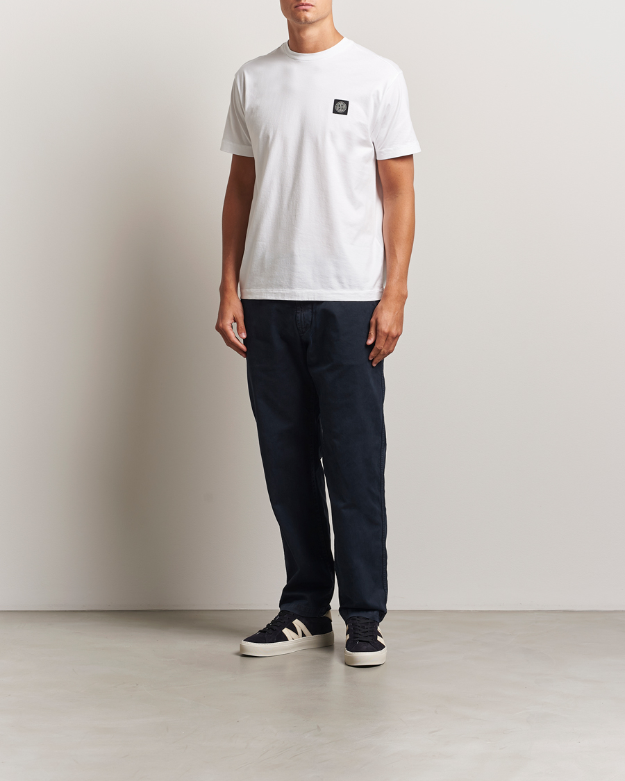 Men | T-Shirts | Stone Island | Garment Dyed Cotton Jersey T-Shirt White