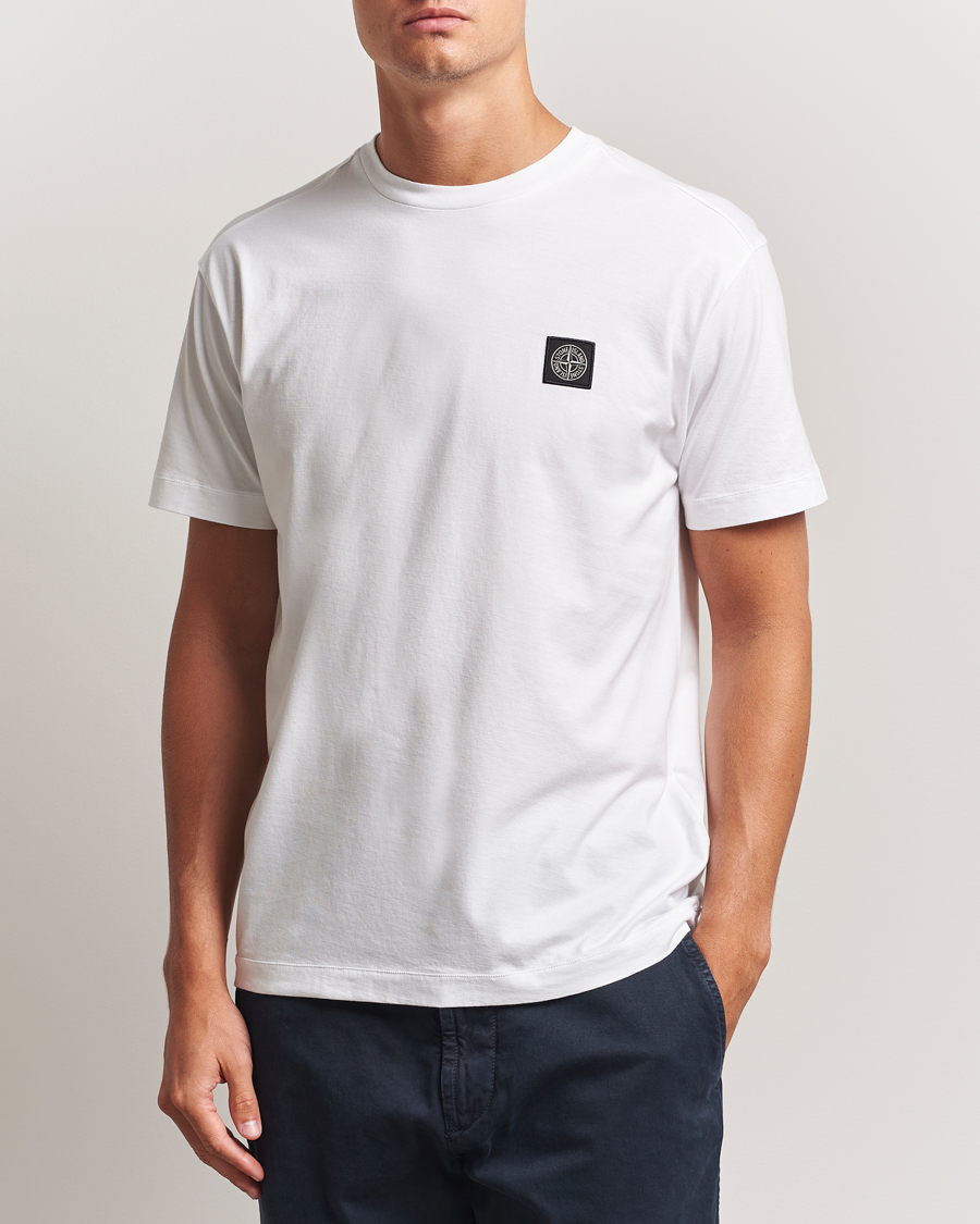 Men | T-Shirts | Stone Island | Garment Dyed Cotton Jersey T-Shirt White
