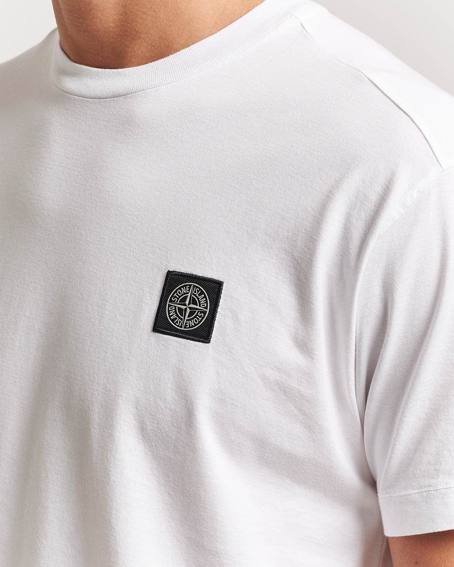 Men | T-Shirts | Stone Island | Garment Dyed Cotton Jersey T-Shirt White