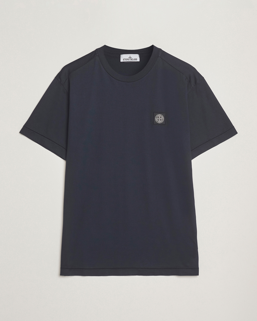 Men | T-Shirts | Stone Island | Garment Dyed Cotton Jersey T-Shirt Navy