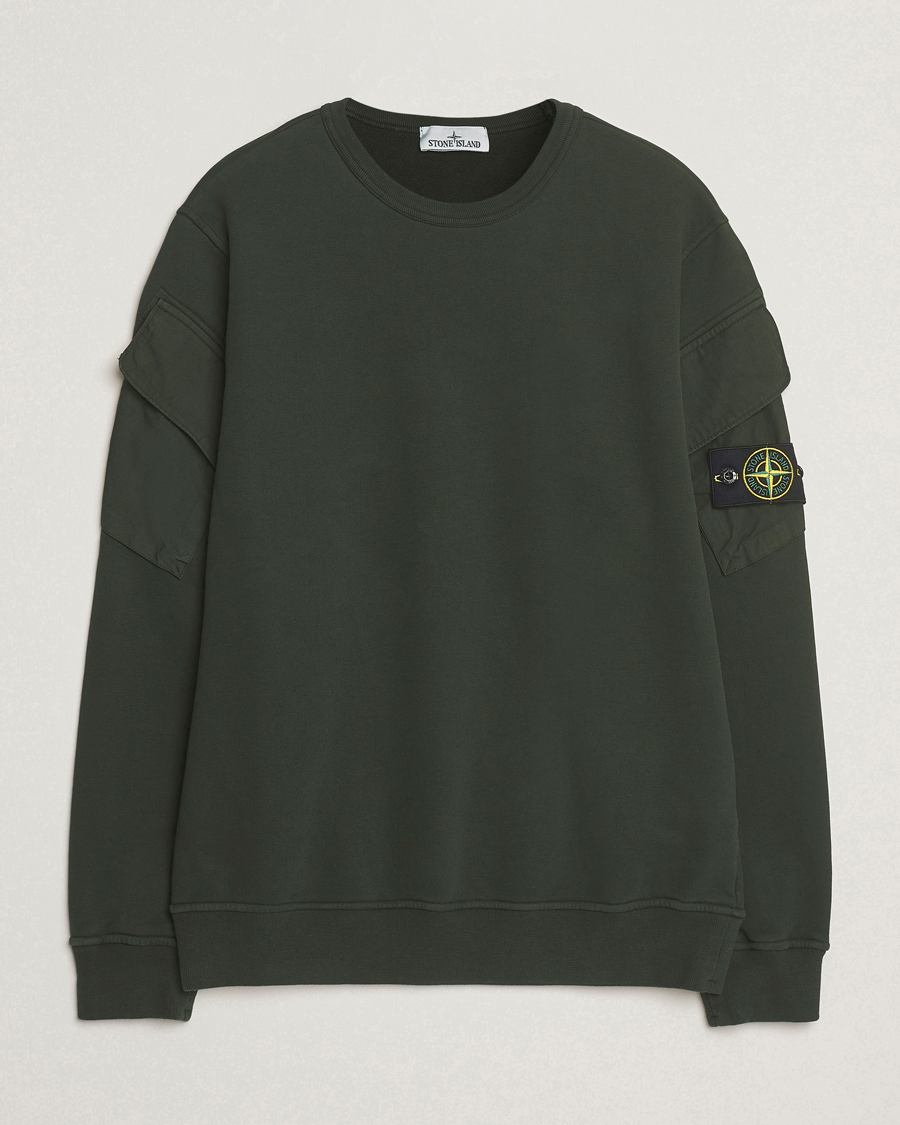 トップス stone  Cotton Fleece Sweatshirt Stone Island Organic Cotton Fleece Arm Pocket Sweatshirt Juniper
