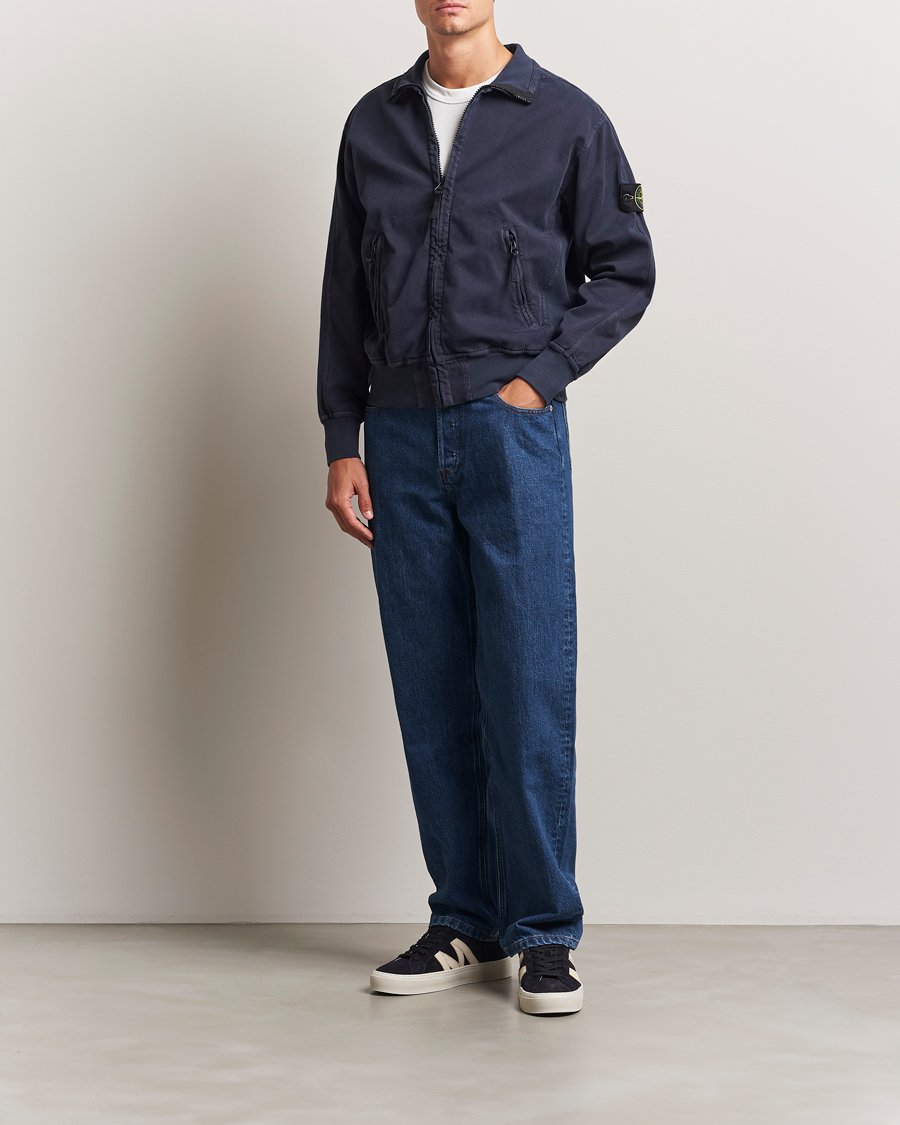 Men | Coats & Jackets | Stone Island | Organic Panama Cotton Track Jacket Ink