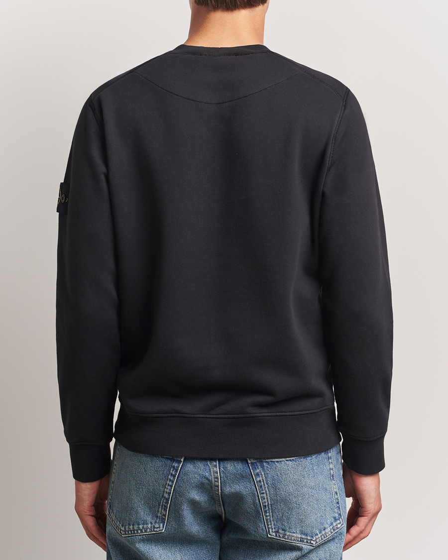 Men | Sweaters & Knitwear | Stone Island | Garment Dyed Fleece Sweatshirt Black