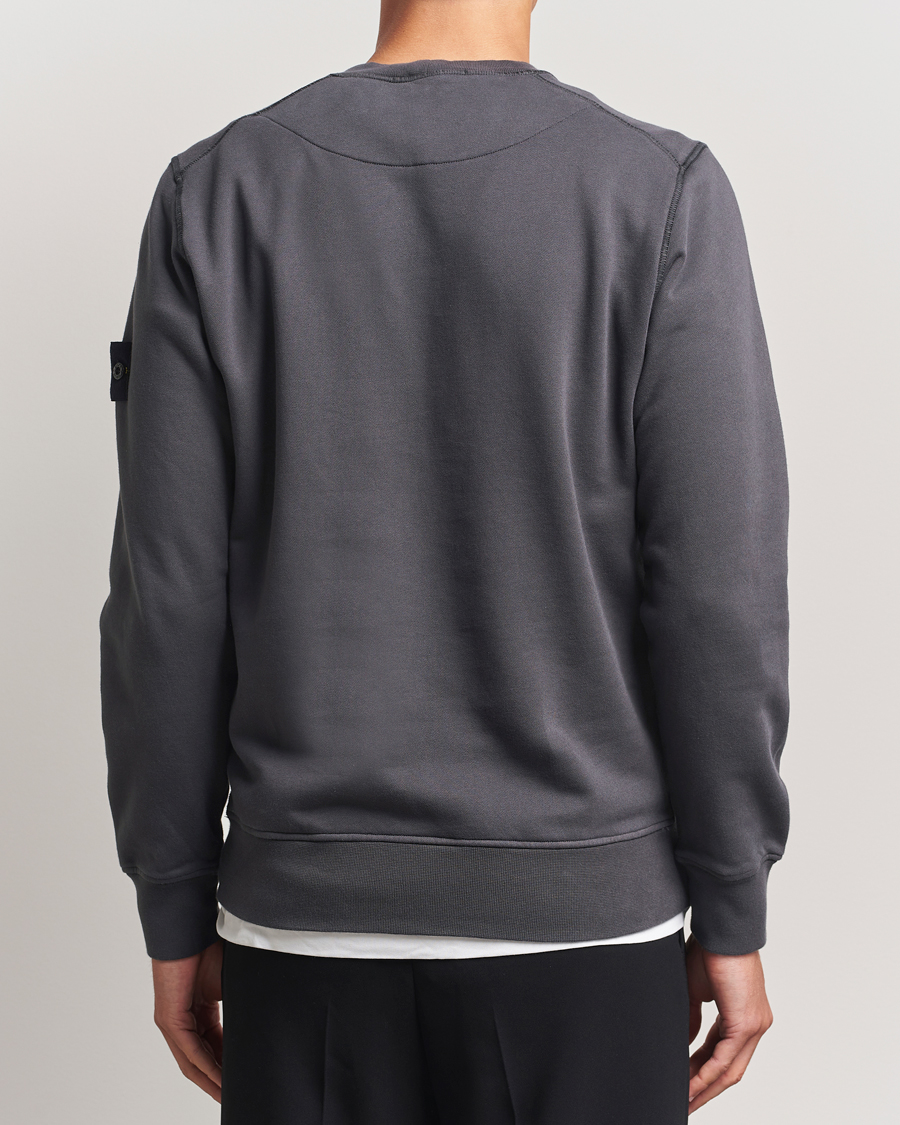 Men | Sweaters & Knitwear | Stone Island | Garment Dyed Fleece Sweatshirt Lead Grey