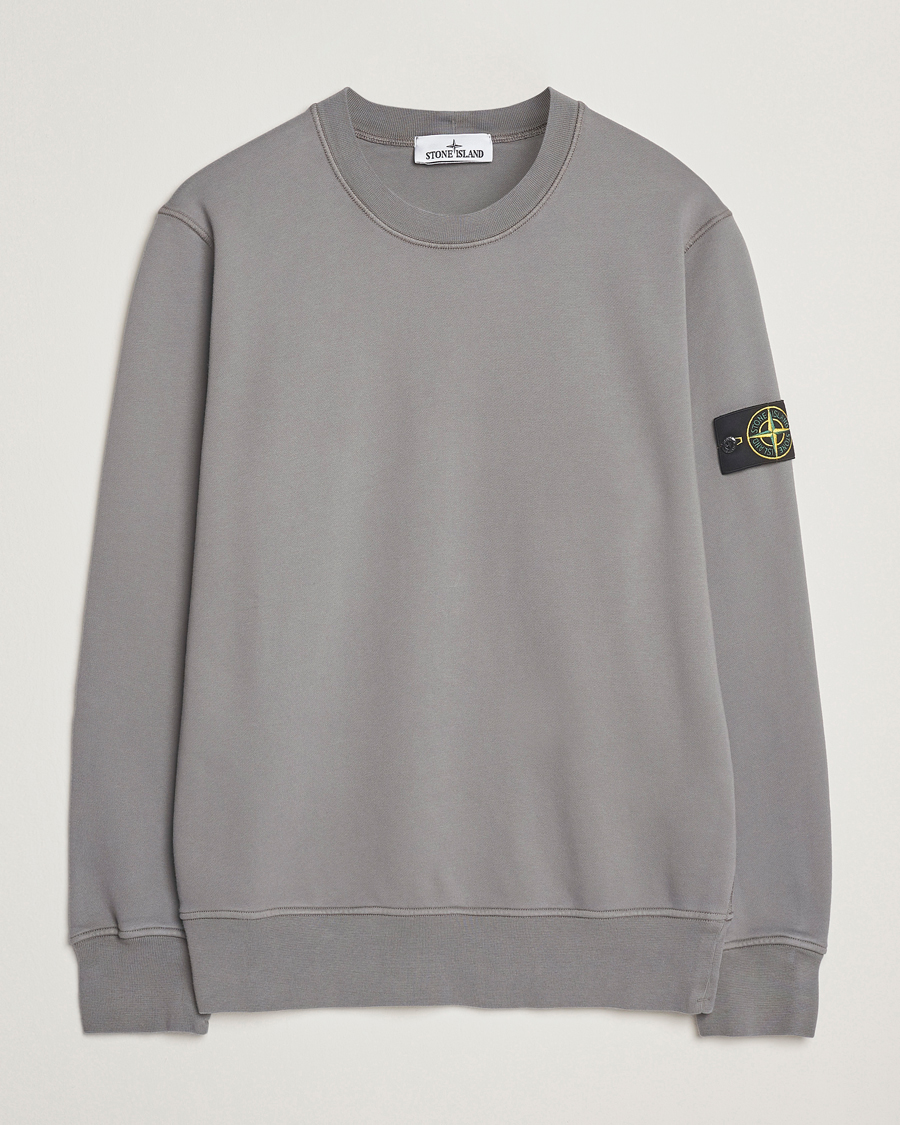 Stone Island Garment Dyed Fleece Sweatshirt Cement at CareOfCarl.com