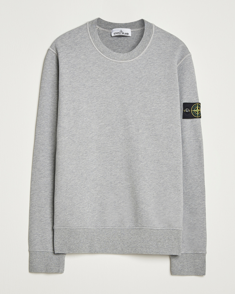 Men | Sweaters & Knitwear | Stone Island | Garment Dyed Fleece Sweatshirt Grey Melange