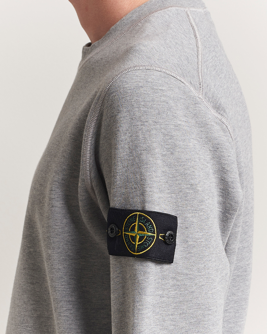 Men | Sweaters & Knitwear | Stone Island | Garment Dyed Fleece Sweatshirt Grey Melange