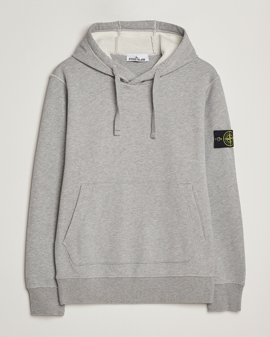 Men | Sweaters & Knitwear | Stone Island | Garment Dyed Fleece Hood Grey Melange