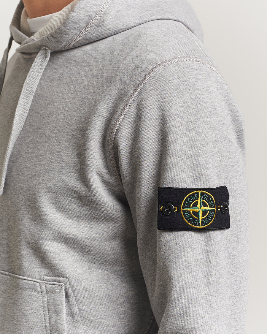 Men | Sweaters & Knitwear | Stone Island | Garment Dyed Fleece Hood Grey Melange