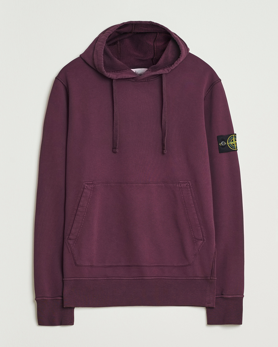 Men | Sweaters & Knitwear | Stone Island | Garment Dyed Fleece Hood Amaranth