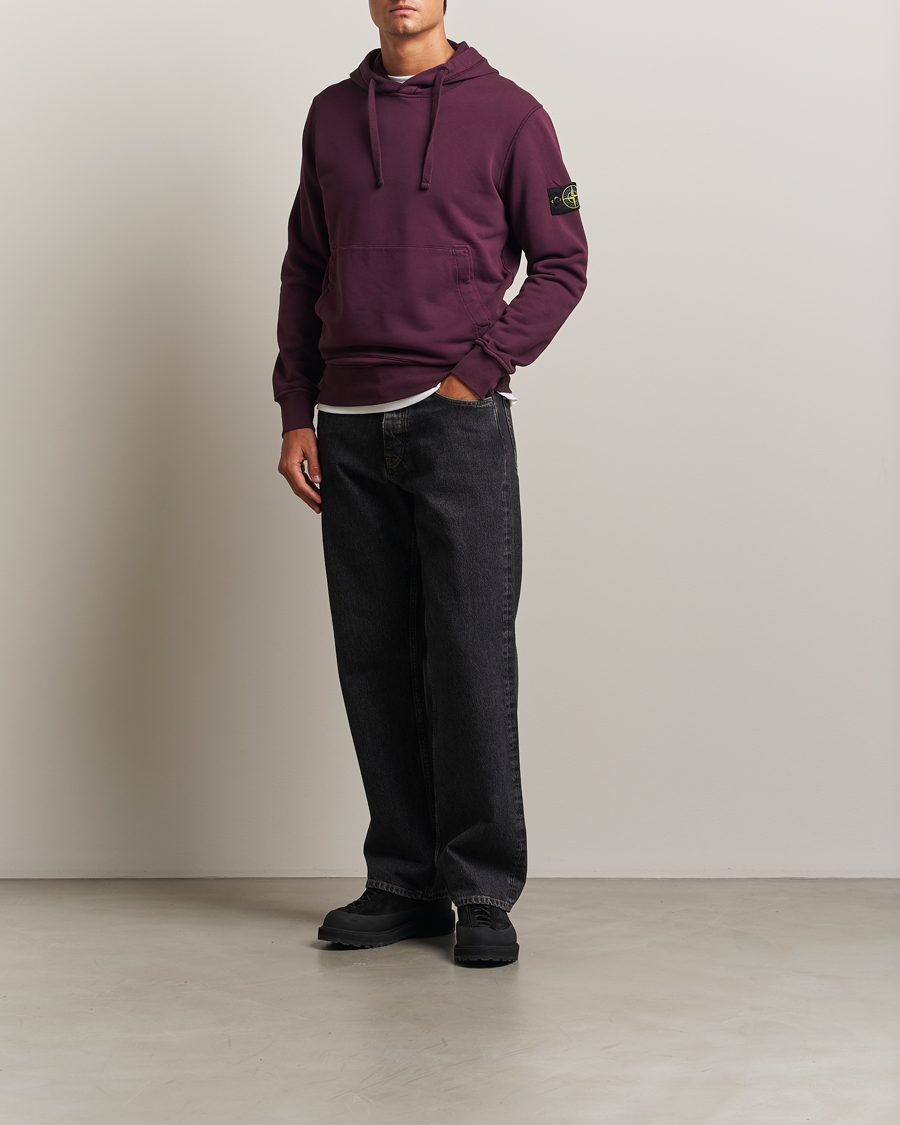 Men | Sweaters & Knitwear | Stone Island | Garment Dyed Fleece Hood Amaranth