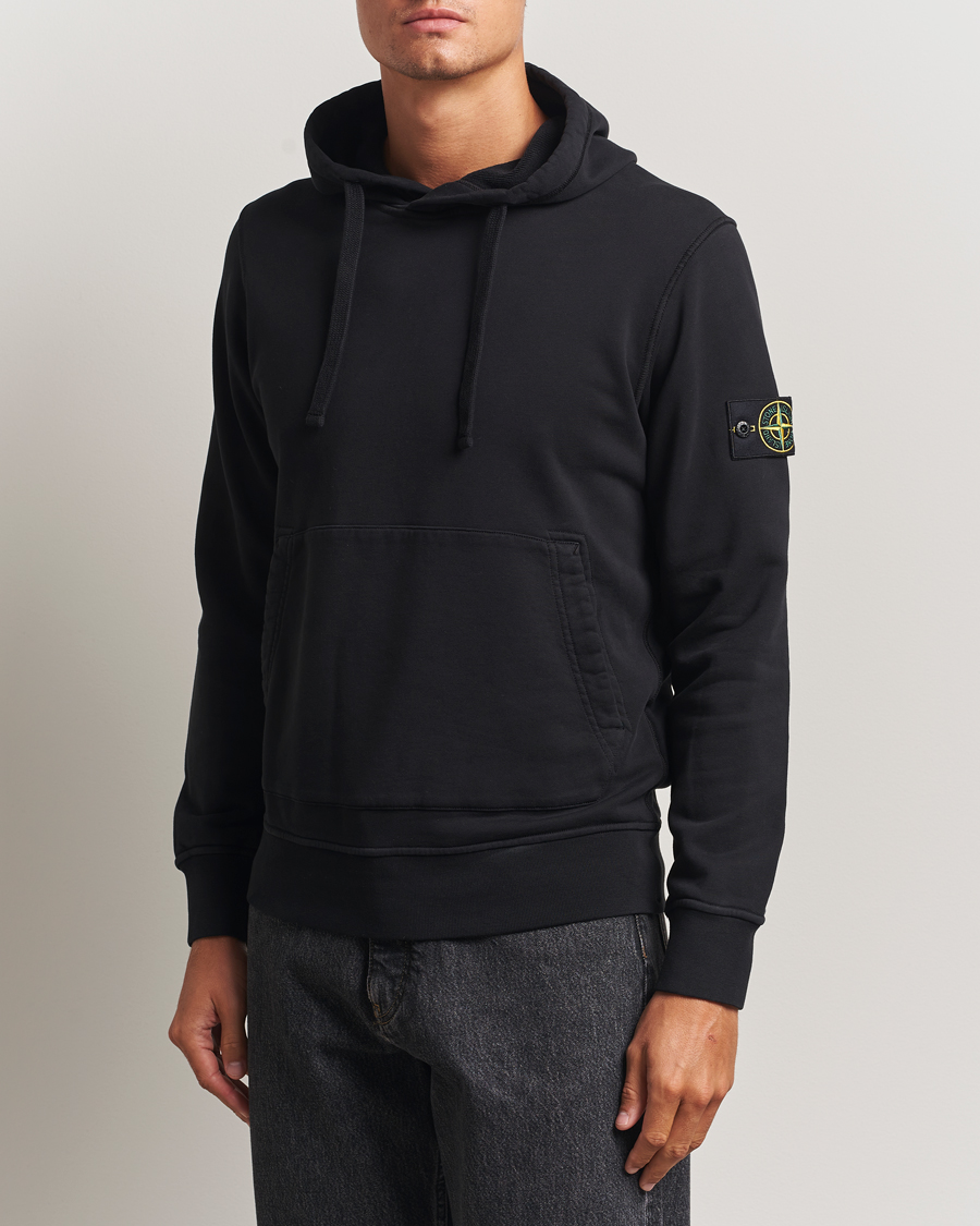 Men | Sweaters & Knitwear | Stone Island | Garment Dyed Fleece Hood Black