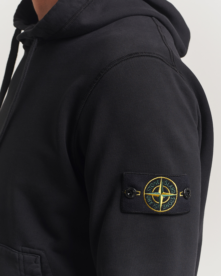 Men | Sweaters & Knitwear | Stone Island | Garment Dyed Fleece Hood Black