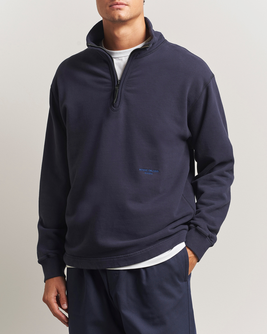 atlast&co half-zip knit navy beige Half Zip Wool Knit - Navy