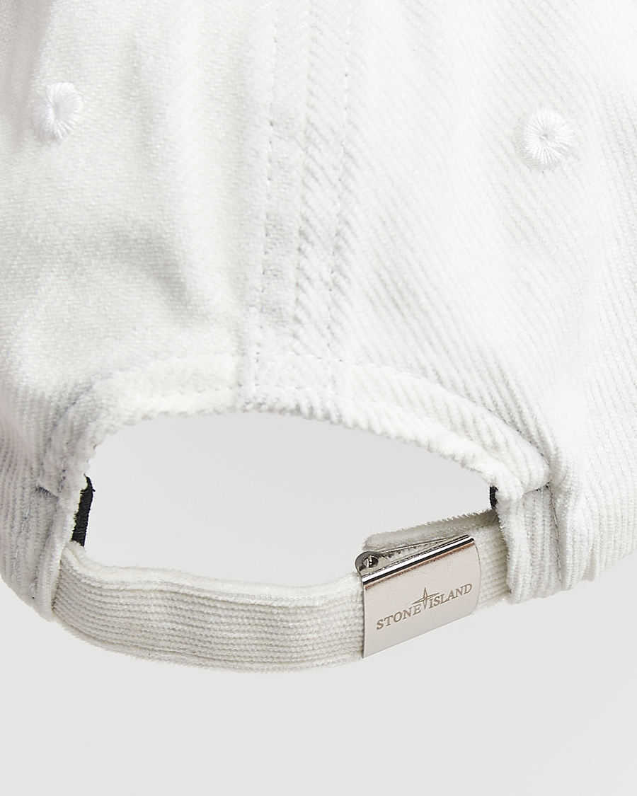 Men | Hats & Caps | Stone Island | Micro Cord Cotton Cap Ivory