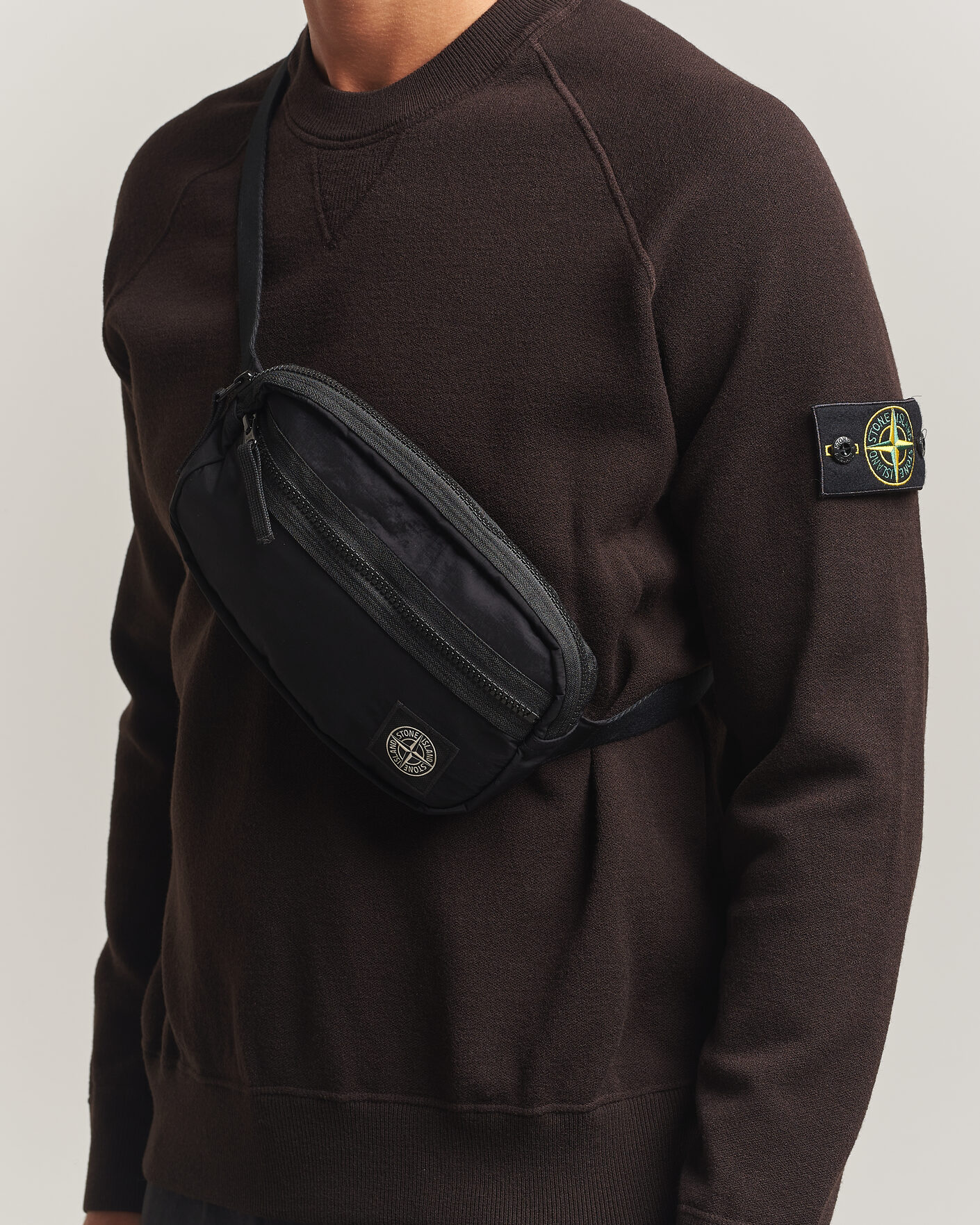 Stone Island Nylon Metal Waist Pouch Black at CareOfCarl.com
